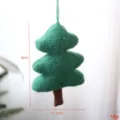 Décoration suspendue arbre de Noël en tricot pendentif en peluche festive article - Vert de Noël