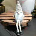 Weihnachten Wichtel Plueschfigur Tischdeko graue Muetze lange Beine Weihnachtsdeko Ornament. - Weihnachtswichtel (C Grau), 1 Stück
