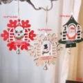 Weihnachten Holz Hängende Ornamente Mehrschichtig Hohler Hirsch Schneemann Baum Dekor - Einzelglocken-Anhänger (3 Stk.)