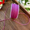 Violette metallische Kordel 2mm 20 Yards für Weihnachtsbaum Geschenkbox Dekoration DIY Handwerk - 2mm Goldfaden Lila