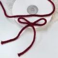 Christmas twisted cotton rope 4mm 5m red decorative ribbon for gift wrapping crafts - 5 Meters (4mm) / Burgundy