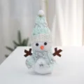Grid Foam Snowman Christmas Tree Pendant Cute Holiday Desktop Decoration Ornaments - Mugwort Green