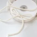 White twisted cotton cord 4mm 5m craft ribbon for gift wrapping and Christmas tree decoration. - 5 Meters (4mm) / Off White