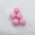 Rosa Wollfilz 3cm Pompoms Bastelbälle für Weihnachtsbaum DIY Blumenstrauß Dekoration Requisiten - 10er Pack / Rosa