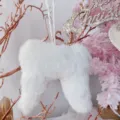 Weißer Plüsch Engelsflügel Weihnachtsbaum Anhänger, weiche hängende Dekoration für Fest. - Plüschflügel / 10x9.5x4cm / Weiß