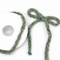 Corda in filato di lana treccia rotonda decorativa natalizia per scatola regalo 3m - Fantasia Grigio Verde