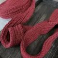 Dunkelrotes Strickwollband, handgemachte DIY Weihnachtsdeko Schleife Verpackung. - 3cmx3m / Burgunderrot