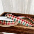 Weihnachten Rot Grün Kariertes Band 1.5cm 15 Yards für Geschenkverpackung DIY Dekor - Keine Spezifikation / 1,5 cm dreifarbiges Karoband (15 Yards)