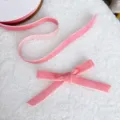 Rosa Samtband und Schleife Set für Weihnachtsbaumdekoration und festliche Geschenke. - 1cm x 5 Yards / Hellrosa