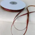 Christmas gold edge ribbon 3mm 6mm double sided gift box decorative ribbon for holiday craft decor - 3mm / 40 Yards / Burgundy