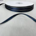 Dark blue double-sided gold edge ribbon 3mm 6mm gift box wrapping decorative ribbon new style. - 6mm / 50 Yards / Navy Blue