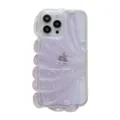 Cover per cellulare trasparente con conchiglia di stelle glitter per iPhone 14 13 12 - Stella glitterata e conchiglia viola