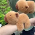 Capybara plush slap bracelet cute stuffed animal wrist band soft toy accessory for kids gifts - Capybara Style