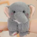 Simpatico bracciale slap in peluche elefante grigio, morbido polsino di peluche per bambini. - 25cm / Elefante