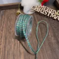 Gold-blaues Metallgeflecht fuer Weihnachtsbaum-Geschenkbox Dekoration DIY, 4mm - 4mm See Blau Gold