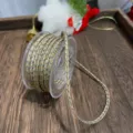 Gold- und silberfarbene Kordel zum Binden von Weihnachtsgeschenken und Bastelzubehör - 4mm Grau Gold
