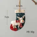 Weihnachtlicher Harzstrumpf Anhänger mit Rentier für Weihnachtsbaum Feiertagsdekoration - Blauer Strumpf