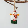 Christmas resin snowman ornament hanging pendant for holiday tree and home decor gift box design - Snowman Pendant