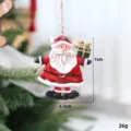 Retro amerikanischer Harz Weihnachtsmann Weihnachtsbaum Hängeornament Anhänger Dekoration - Alter Mann Grünes Geschenk / 1 Stück