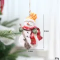 Weihnachtsmann Schneemann Harz Hängeornament, süße Baumdekoration mit rotem Schal, 8.5cm. - Roter Schal Schneemann / 1 Stück