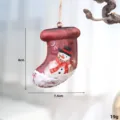 Weihnachtsbaum Deko Metall Socke Anhänger Vintage Schneemann Weihnachten Hängefigur - Rote Socke / Rot