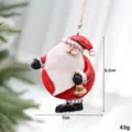 Vintage Harz Weihnachtsmann Hängeornament für Tannenbaum DIY Feiertag Dekoration Geschenk - Weihnachtsmann mit Glocke / 1 Stück