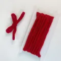 Rotes Filzband Schleife 6mm DIY Handwerk Deko für Weihnachtsbaum Kranz Feiertag Party - Wollbänder (Hochrot), 6 mm x 2 Yards