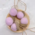 Wool Felt Acorn Christmas Ornaments Cute DIY Hanging Pendants Holiday Party Tree Decor - 5 Pieces/Pack / Purple