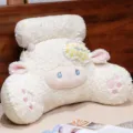 Cute cartoon sheep bed backrest pillow, plush reading support cushion for office car. - 60*40cm/0.85kg / Aries