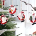 Vintage resin Santa Claus hanging ornaments for Christmas tree decor, cute festive holiday gifts. - Mixed 4 Pieces Set