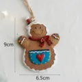 Natale resina omino di pan di zenzero ciondolo simpatico decorazione natalizia retro - N. 14 Grembiule blu