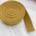 Thick felt ribbon roll in mustard yellow for Christmas tree bow DIY crafts and decorations. - 5cm x 5m / Turmeric