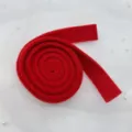 Red thick felt ribbon roll for Christmas tree DIY decoration and crafts, vibrant red. - 3cmx2m / Red