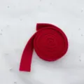 Red Thickened Felt Ribbon Roll for DIY Christmas Tree Bow Decoration and Crafting Projects - 3cmx2m / Burgundy