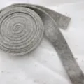Thickened gray felt ribbon roll for Christmas tree bow DIY craft holiday decoration supply - 5cm x 5m / Gray