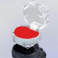 Transparente Acryl Ring Schmuck Schachtel transparentes Display Verpackung Geschenk Behälter - Rot
