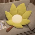 Cuscino foglia fiore verde peluche divano soggiorno camera letto testata accogliente - 75cm / verde senape