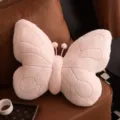 Cuscino in peluche a farfalla rosa simpatico cuscino morbido divano camera da letto - 46*38cm / Rosa