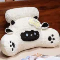 Cute cartoon sheep bed backrest pillow plush soft lumbar cushion for home office use - 60*40cm/0.85kg / Black Sheep