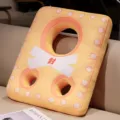 Cuscino in peluche divertente forma di cangue per ufficio schienale regalo novita - 50x45cm / Giallo