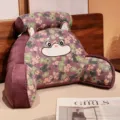 Cuscino da letto floreale con braccioli e rullo poggiatesta per il supporto della schiena. - 60x45cm / Husky Viola