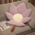 Cuscino fiore in peluche morbido petalo viola comodo divano schienale decorativo - 75cm / Viola