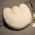 Nordic creative shaped plush throw pillow cozy sherpa sofa cushion for home decor - White Flower