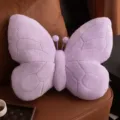 Purple butterfly shaped plush throw pillow cute soft sofa cushion for bedroom decor - Purple