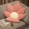Coussin moelleux en peluche feuille d'érable, coussin rose pétales pour canapé et lit. - Rose