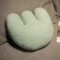 Soft green sherpa creative plush throw pillow cute claw shaped sofa cushion home decor - Green Flower