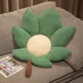 Coussin en peluche douce en forme de feuille verte pour canapé salon lit décoration - Vert