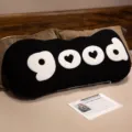 Nordic style black good letter long pillow, creative sofa cushion and soft plush bed bolster. - Black Teddy Velvet Good