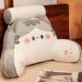 Simpatico cuscino lombare in lattice di gatto per letto schienale ufficio e supporto - 60*45cm / Gatto Grigio