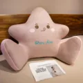 Cuscino da letto rosa a forma di stella, design ricamato carino per un comodo supporto. - Stella in seta di ghiaccio rosa